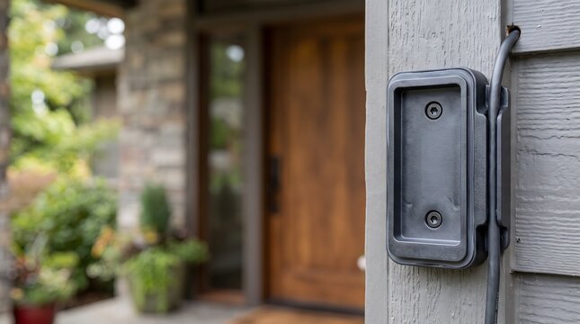 smart doorbell mounting bracket with concealed wiring channel and weather resistant housing for secure residential entry technology installation