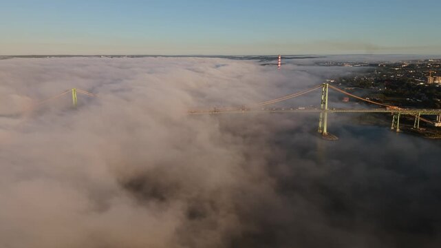 Drone captures the serene beauty of Halifax at dawn, blanketed in