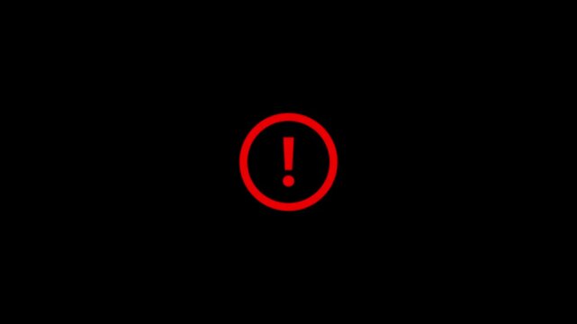 Warning sign animation. Danger warning footage template, warning sign logo animation.4k video.