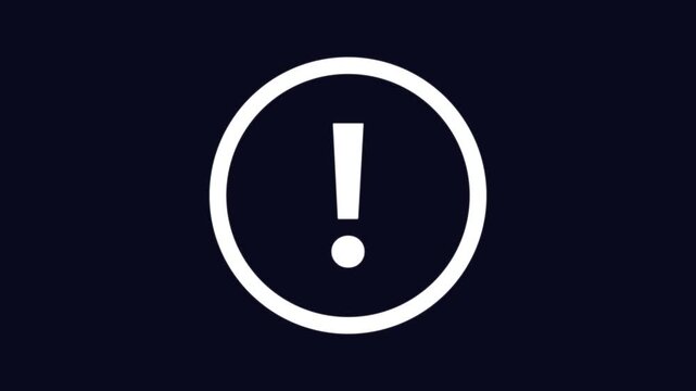 Warning sign animation. Danger warning footage template, warning sign logo animation.4k video.