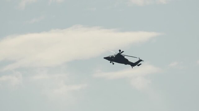 Eurocopter Tiger military attack helicopter performing aerobatics