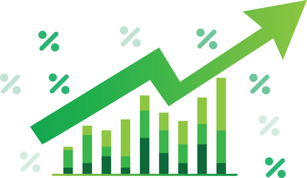 Graphic illustration of business investment and business planning for profit growth.