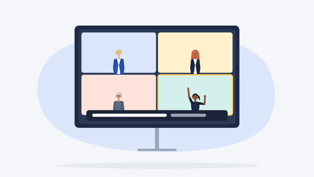 Accessible video meeting with live captions and a sign language interpreter tile