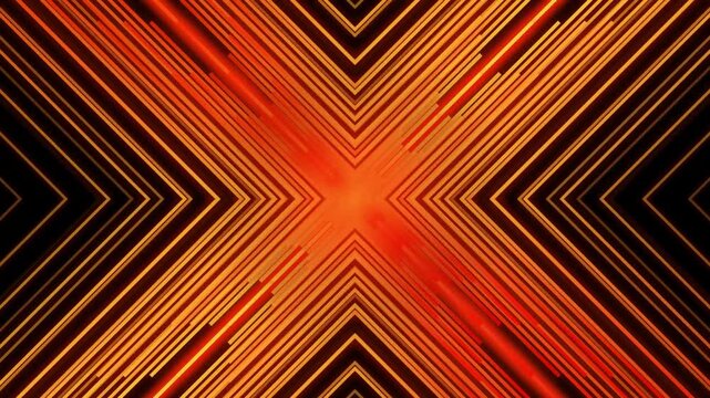 Abstract background of orange glowing diagonal light lines