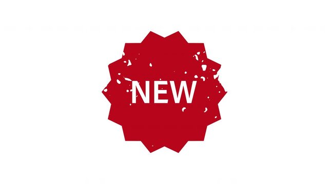 Red new bold starburst stamp animation