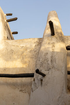 Corner of a mud mosque wall, Larabanga, Ghana