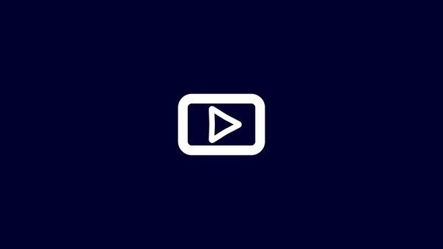 Minimalist play button over dark background contrast frame modern media presentation digital interface