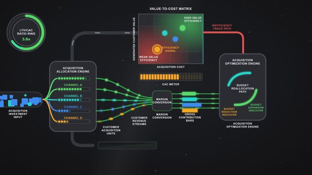 Advanced Business Intelligence Data Flow Architecture for Customer Acquisition and Strategic Cost Optimization Analytics