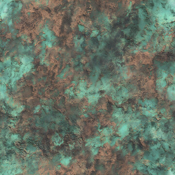 Copper Patina Medium Oxidation Seamless Texture