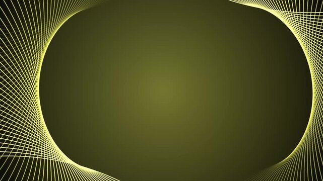Background with flowing white line frame animation, Abstract background with a soft central glow, framed by flowing curved line patterns in all four corners.