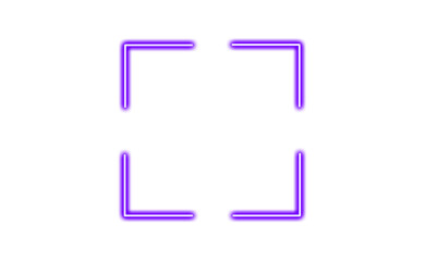 Purple neon targeting frame isolated on transparent background © Imran
