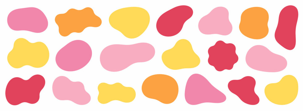 Abstract Organic Blob and Irregular Fluid Shape Set