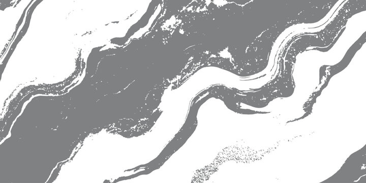 Abstract gray fluid marble texture with grunge wavy liquid patterns for modern creative background vector illustration.