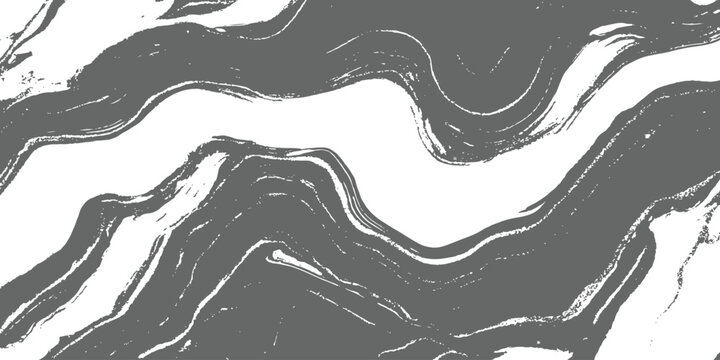 Abstract grey and white layered marble stone texture background with flowing wavy lines vector illustration design.