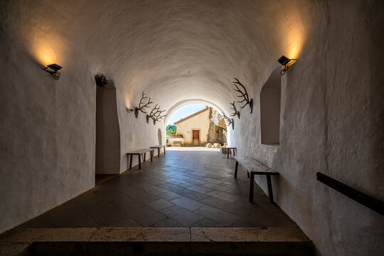 The beautiful Predjama Castle, famous medieval fortress and tourist destination in Slovenia.