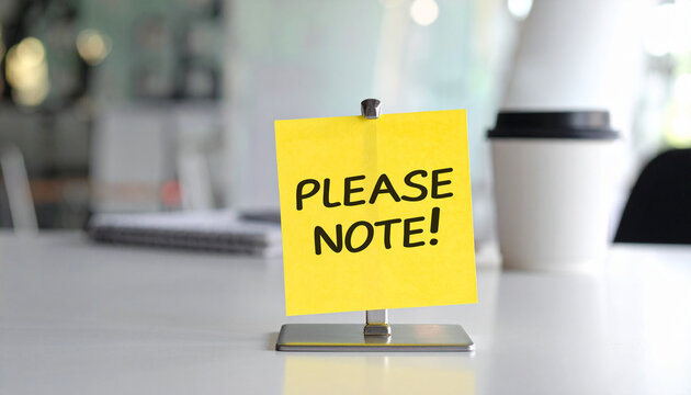 please note