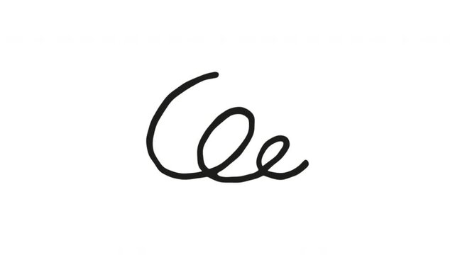 Squiggle Line For Creative Accents And Highlighting Hand-Drawn Doodle Animation On Transparent Background. Curved Stroke And Underline Mark. Seamless Animated Icon. 4K Video Overlay Element.