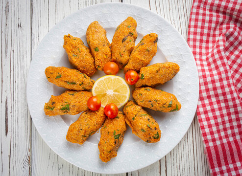 Mercimek Koftesi, Traditional Turkish Food with Bulgur and Lentil