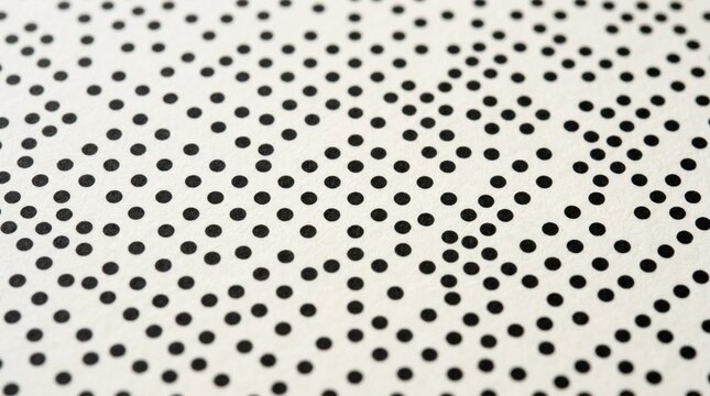 Abstract Black Dots Pattern on White Textured Background