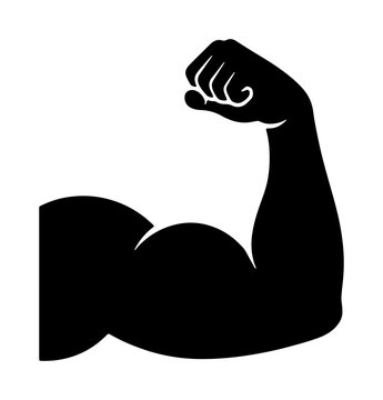 Bicep flex silhouette for logo or gym signage