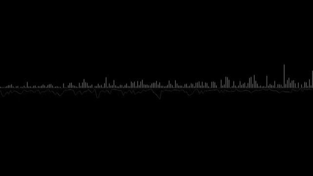 Rainfall Inspired Music Equalizer Animation, Flowing Rain Like Audio Waveform with Curved Sound Reactive Lines