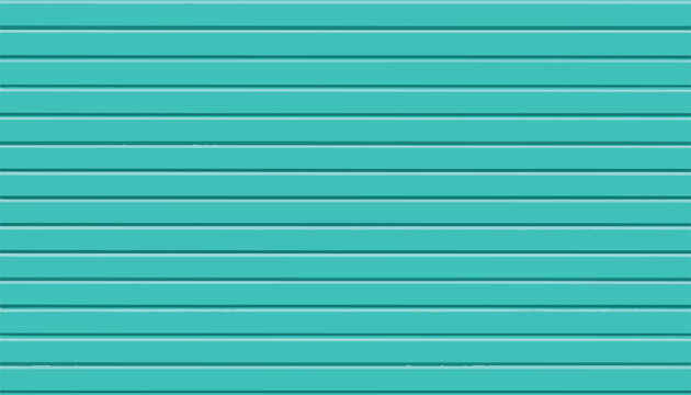Clean vector teal turquoise horizontal siding pattern texture background for website banner and architectural wall backdrop. Minimalist cyan linear panel design ideal for modern neat wallpaper layout.