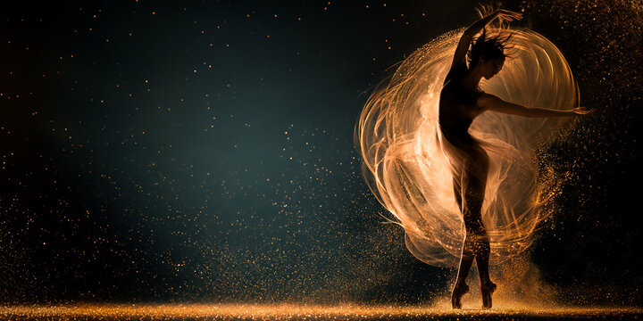 Dynamic dance performance expressing passion and energy