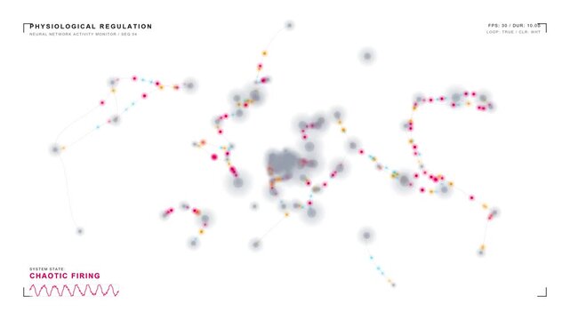 Abstract neural network diagram representing cognitive overload and brain activity for medical education and scientific research