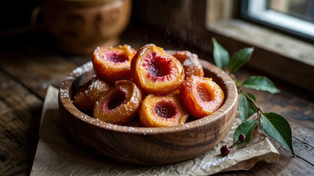 Andorran cuisine. Orejones. Dried or baked halves of juicy apricots, served as a traditional sweet treat.