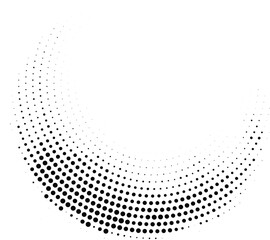 Abstract black dotted halftone crescent shape on white background with halftone crescent background abstract gradient geometric composition backdrop creative monochrome © Pixora 
