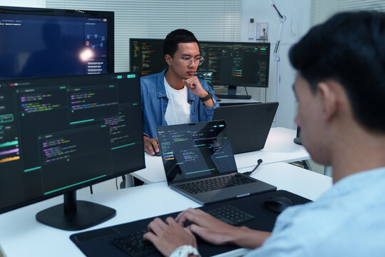 Programmers Developing Digital Software and AI Technology