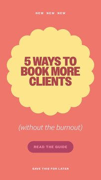 Bloom Design Story / Coral and Yellow Client Booking Guide With Scalloped Title Card for Business Stories / Vertical / Part 02