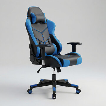 blue office chair isolated