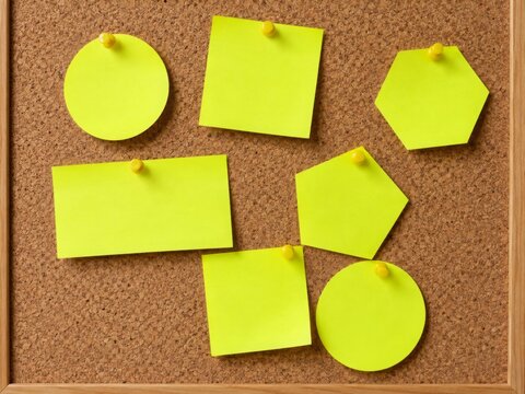 Yellow Blank Notes in Mixed Shapes