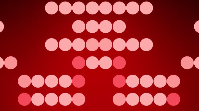 Random Cloud of Ruby Light Beads Floating in Dark Space