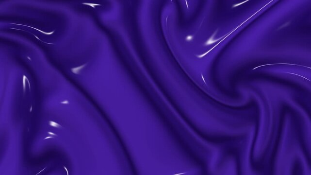 Purple satin cloth moving in gentle waves featuring glossy reflections and smooth folds throughout this abstract video footage background