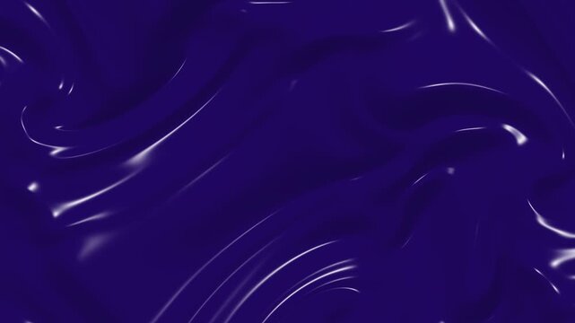 Glossy dark blue silk fabric waving gracefully in motion video clip creating a luxurious and smooth background texture for digital design projects