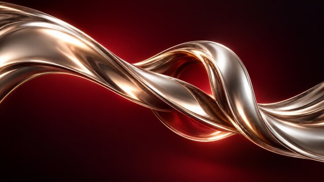 Silver and Gold Wave Flow
