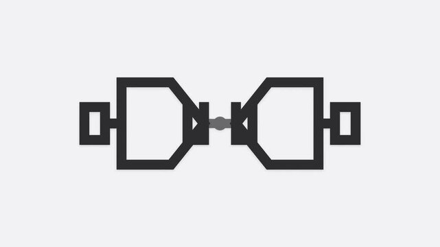 Tensile testing icon representing force tension and material strength pulling stress vector sign