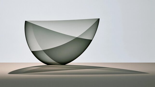 3d rendering of a modern abstract sculpture. the sculpture is made up of a series of curved lines that form a triangular shape.