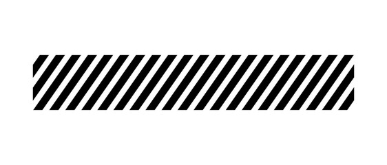 Black diagonal stripe border. Bold warning divider pattern. Modern geometric design for banners, backgrounds, construction graphics and industrial layouts © Pixrow