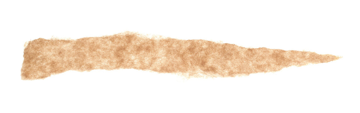 Ripped and peeled brown cardboard, banner strip isolated on white background