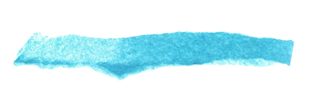  Ripped and peeled blue paper, banner strip isolated on white background