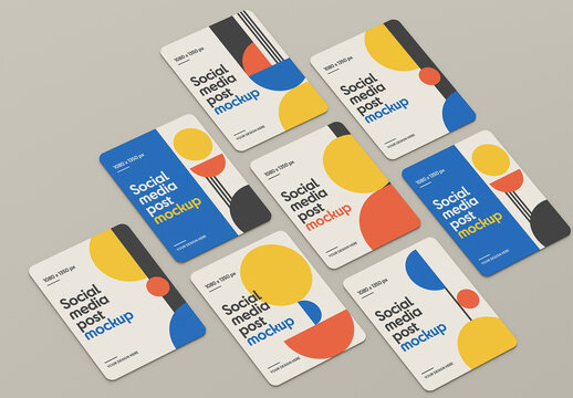 Social Media Portrait Post Mockup