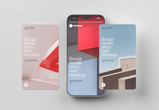 Social Media Stories Reels Mockup