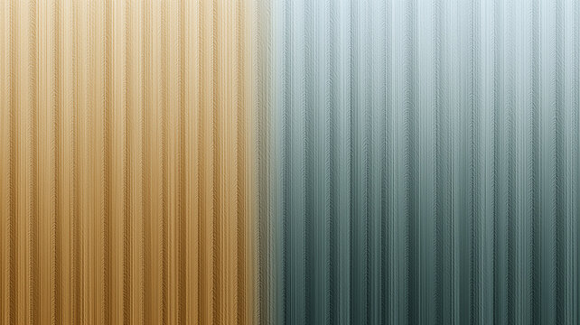Textured corrugated background split vertically in warm gold and cool blue grey fluted glass style.