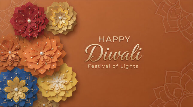 Celebrating the festival of lights diwali a joyous occasion filled with vibrant colors traditional sweets and the warmth of family and friends illuminating homes and