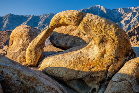 Mobius Arch in the Alabama Hills of the Sierra Nevada Mountains in California