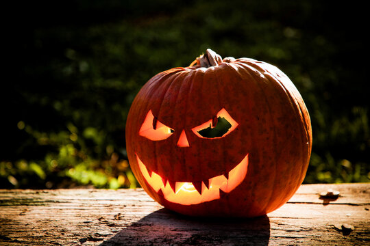 spooky Jack'o'lantern Halloween pumpkin
