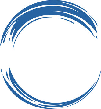 Abstract Blue Wave Symbol for Ocean, Water and Motion